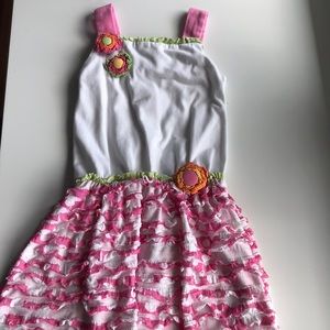 Super cute cotton tank dress with ruffles
